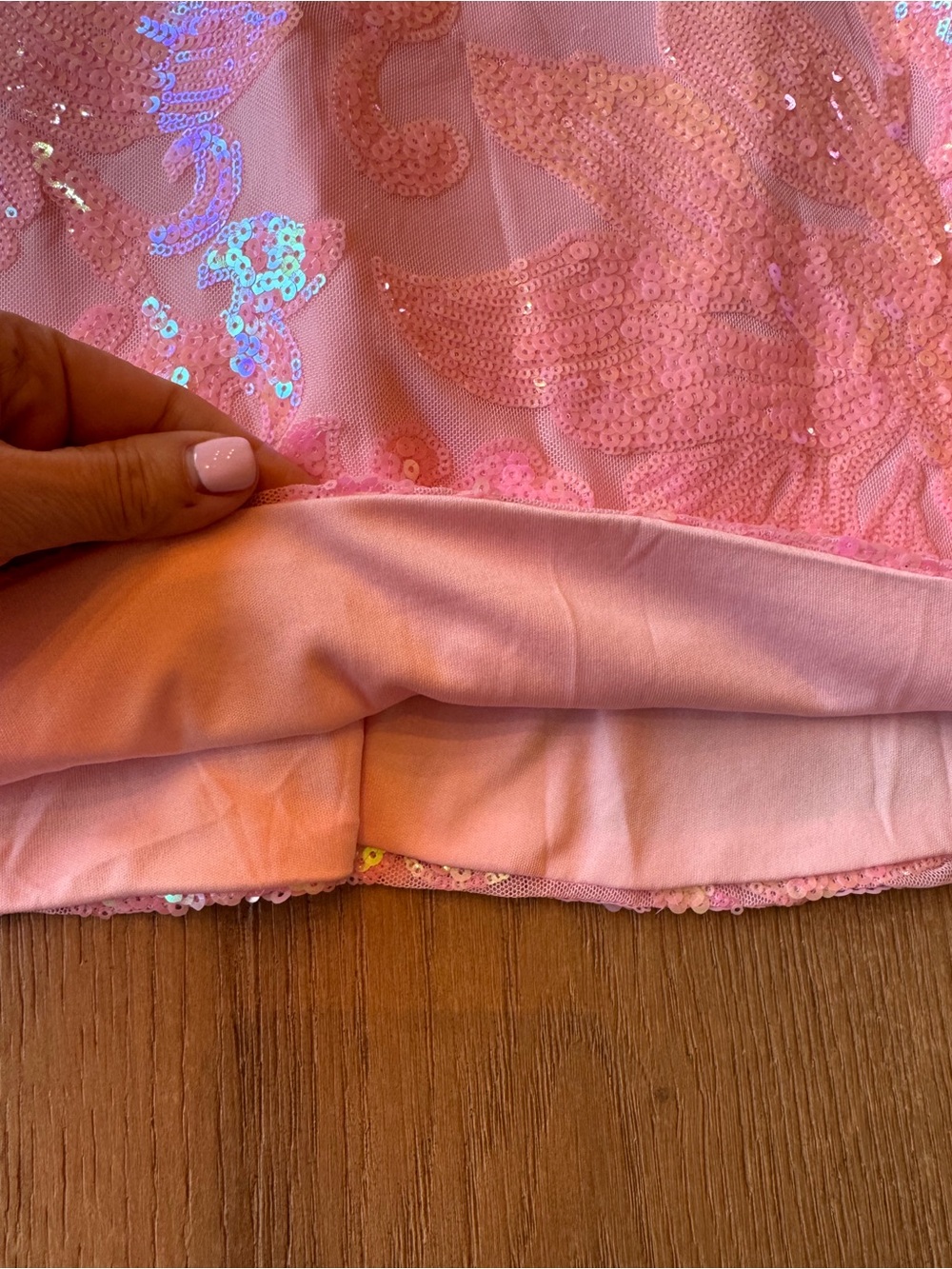 Lulus Sosie Light Pink Sequin Halter Mini Dress - Picture 6 of 8
